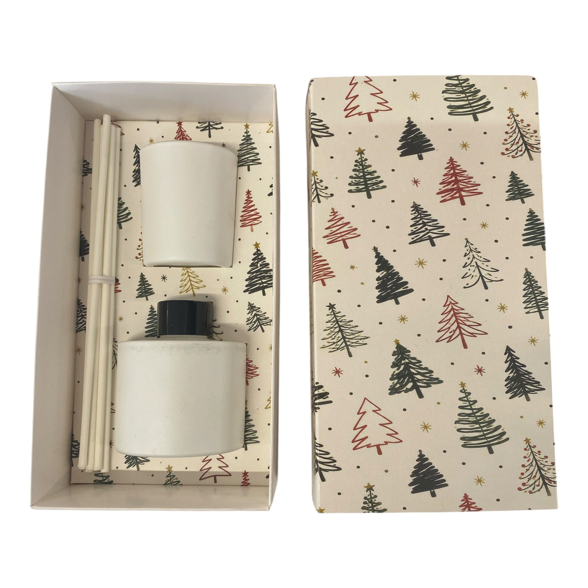 100ml DIFFUSER/9cl VOTIVE CANDLE GIFT BOX - FESTIVE TREE DESIGN 2(Pack of 10)