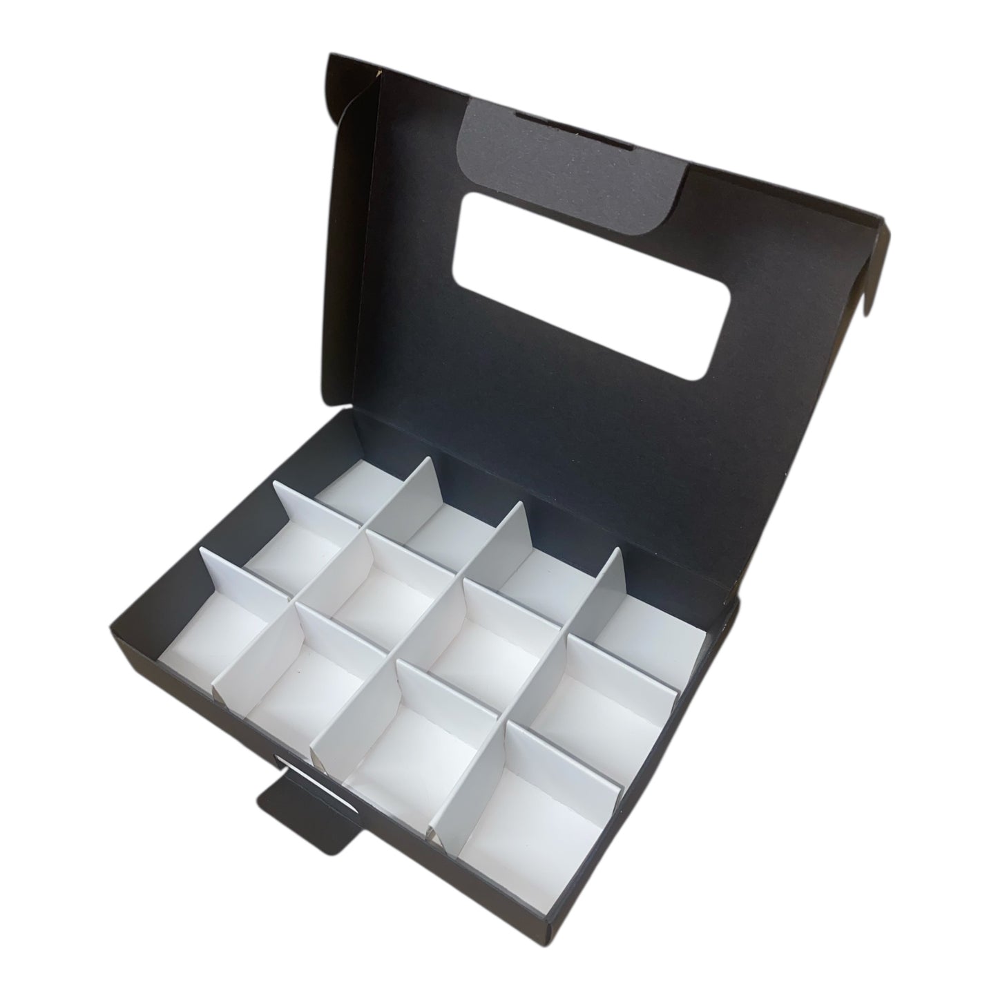 PIP BOX with window for 12 WAX MELTS - BLACK (Pack of 10)