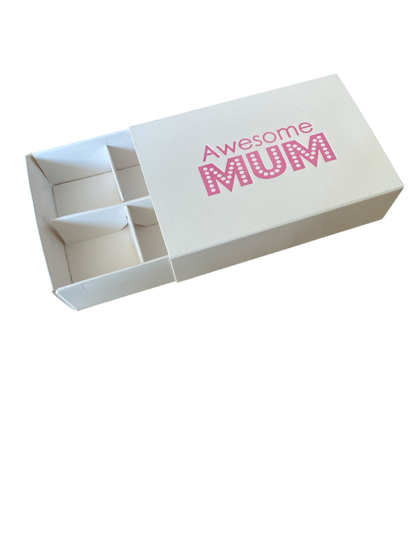 WAX MELT BOX WITH SLEEVE for 6 Melts - AWESOME MUM WHITE (Pack of 10)
