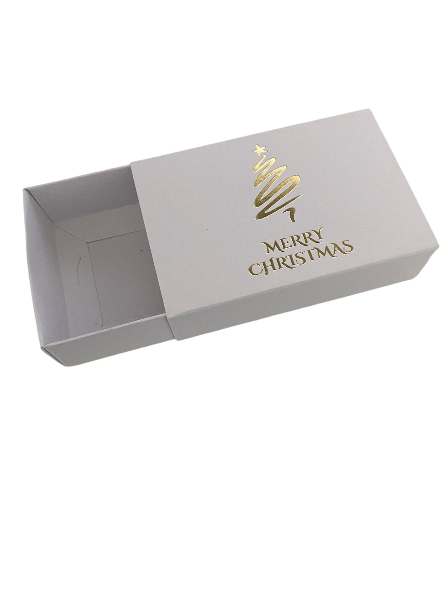 TEALIGHT CANDLE BOX WITH WHITE SLEEVE for 4 Tealights Christmas Tree - WHITE BASE (Pack of 10)