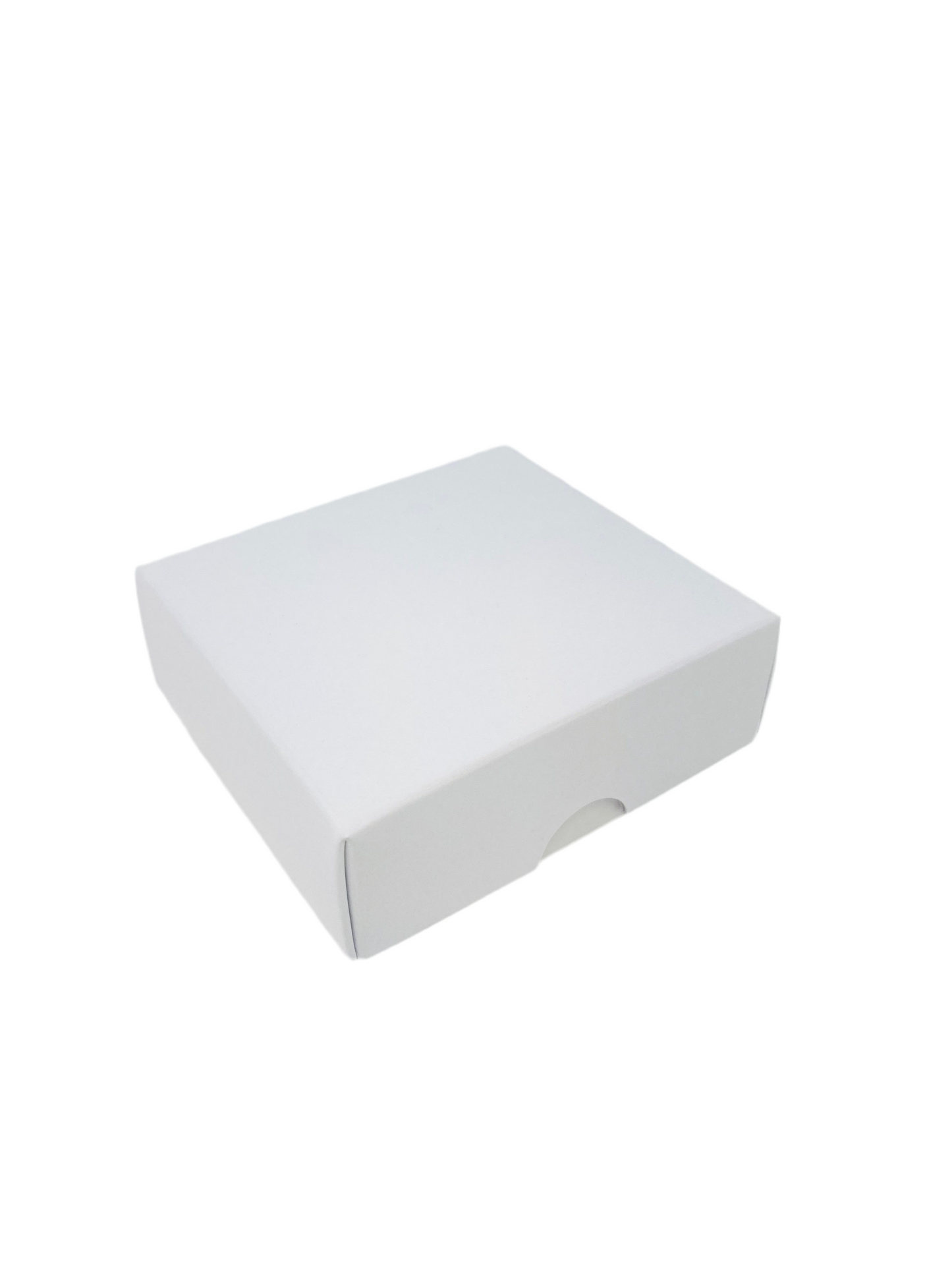FOLD UP BASE and LID TEALIGHT CANDLE BOX for 4 Tealights - WHITE