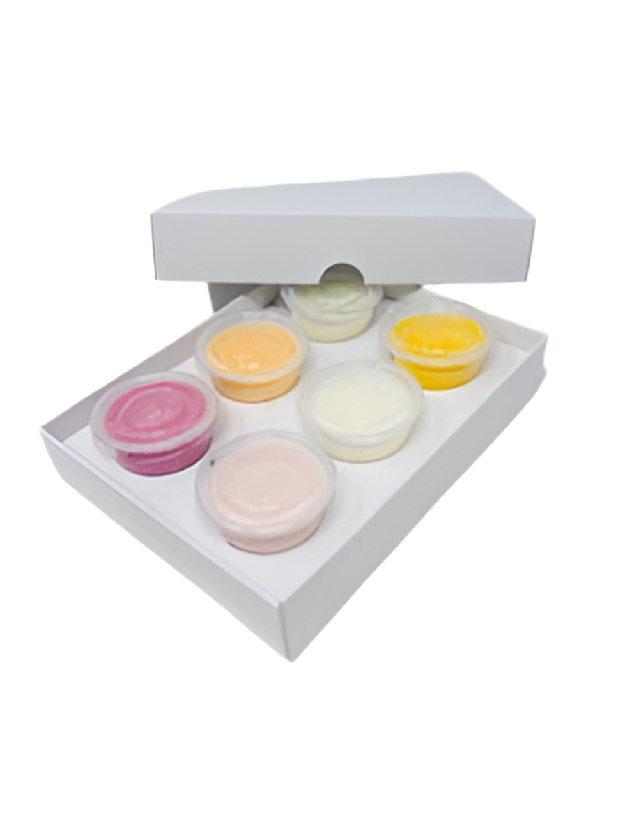WAX MELT BOX for 6 1oz Deli pots - WHITE (Pack of 100