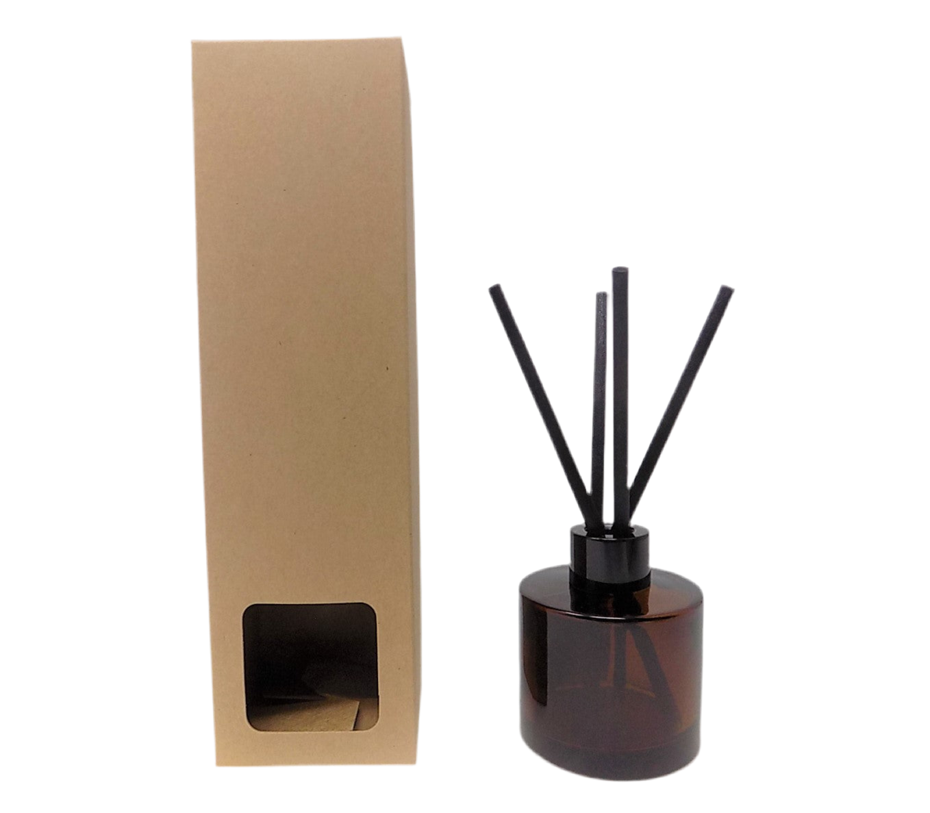 100ml DIFFUSER BOX tall - KRAFT with window (Pack of 10)