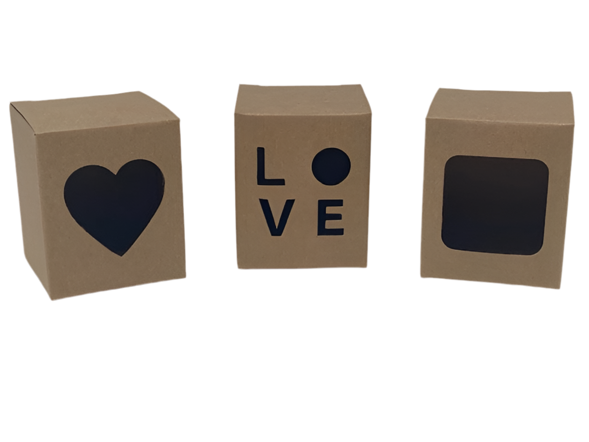 9CL CANDLE BOX with window - KRAFT (Pack of 10)