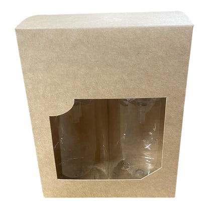 HAND WASH/HAND LOTION BOX - Eco Natural KRAFT FOR 300ml BOSTON BOTTLES (Pack of 10)