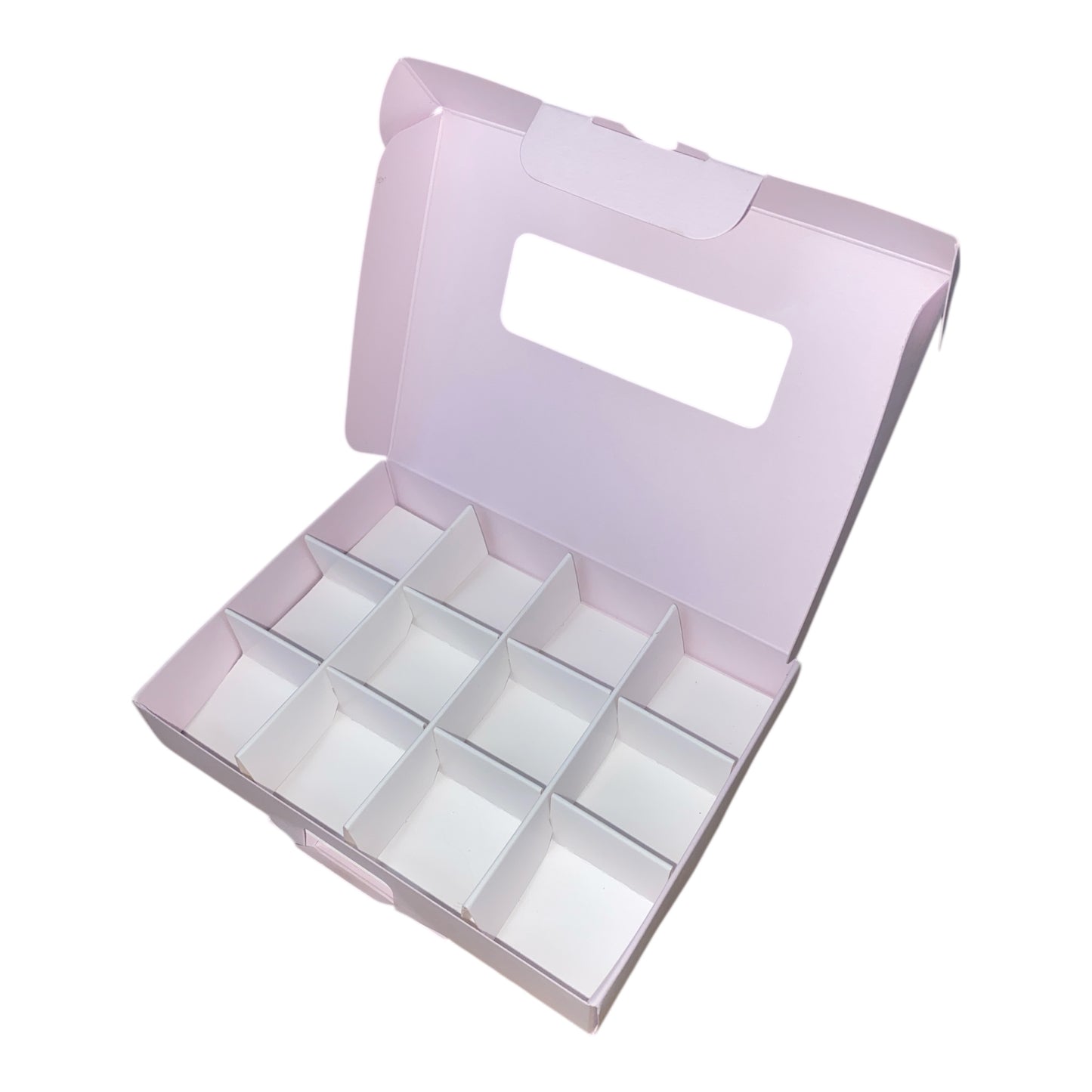 PIP BOX with window for 12 WAX MELTS - PASTEL PINK (Pack of 10)