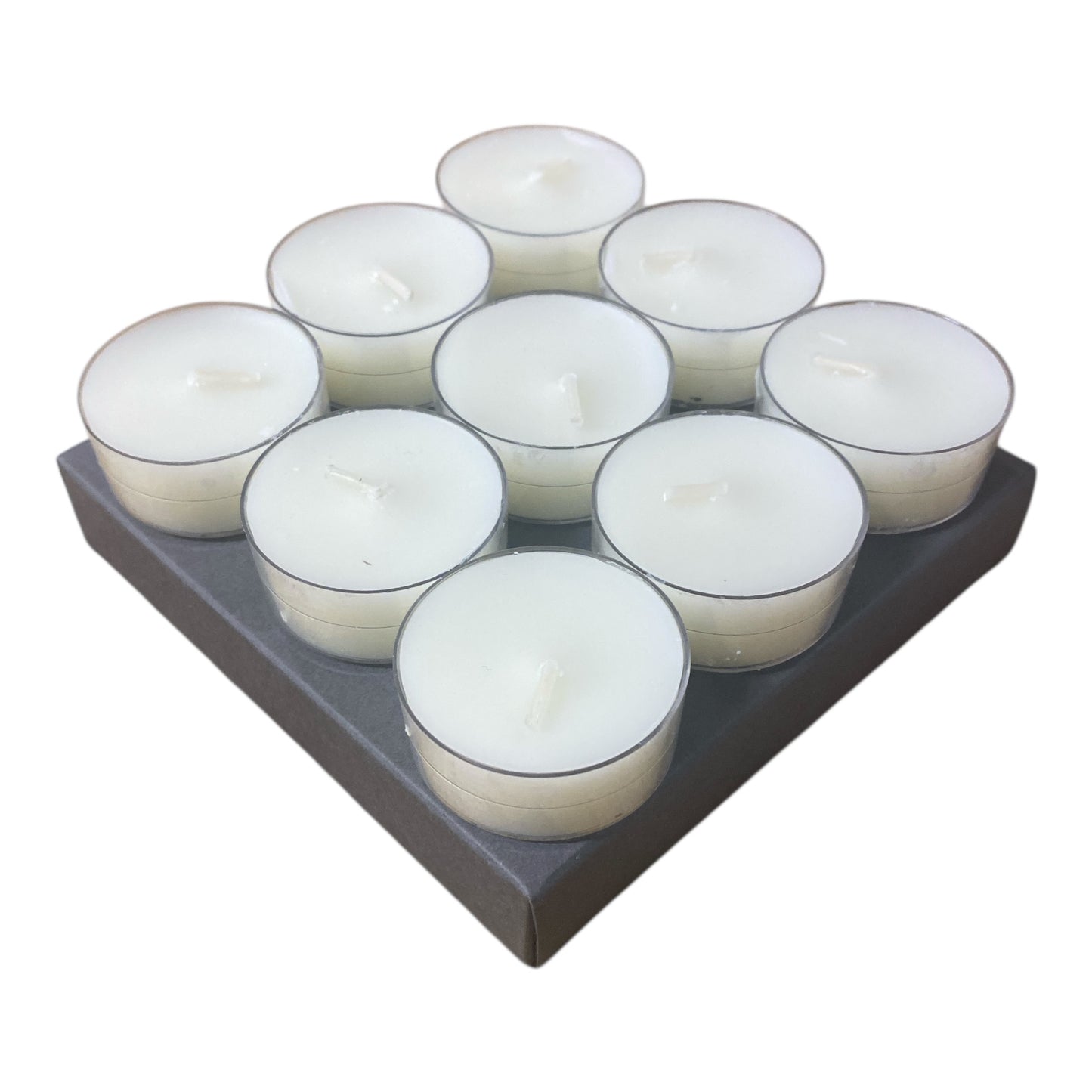 TEALIGHT CANDLE BOX for 9 TEALIGHTS- GREY (Pack of 10)