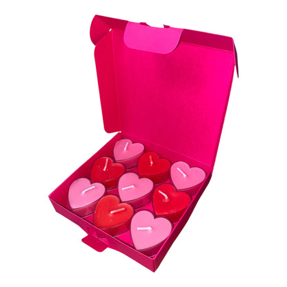PIP BOX for 9 TEALIGHTS - BRIGHT PINK (Pack of 10)