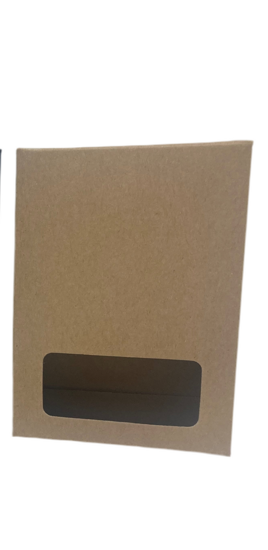 WAX MELT BOX FOR CLAM SHELL with Window - Eco Natural KRAFT