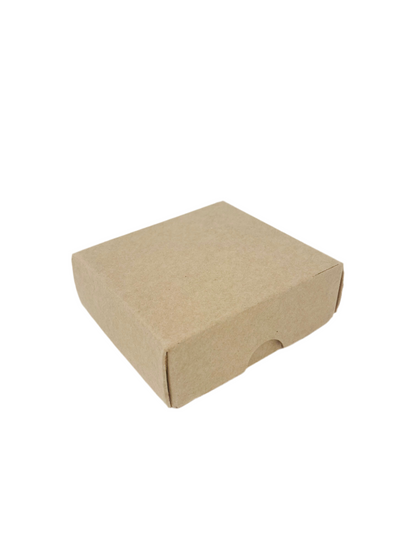 FOLD UP BASE and LID TEALIGHT CANDLE BOX  for 4 Tealights - KRAFT (Pack of 100)