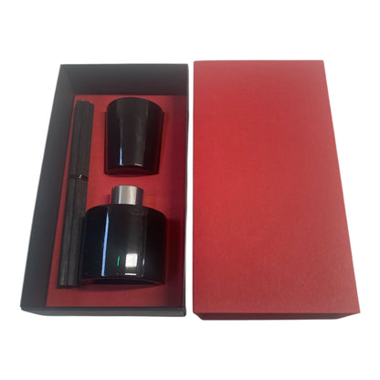 100ml DIFFUSER/9cl VOTIVE CANDLE GIFT BOX - RED/BLACK with RED insert (Pack of 10)