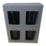 VOTIVE CANDLE BOX -  GREY FOR 4 X 9CL CANDLES (Pack of 10)