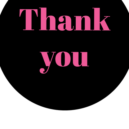Digitally Printed Sticker/Label - Thank you  (3 sheets)
