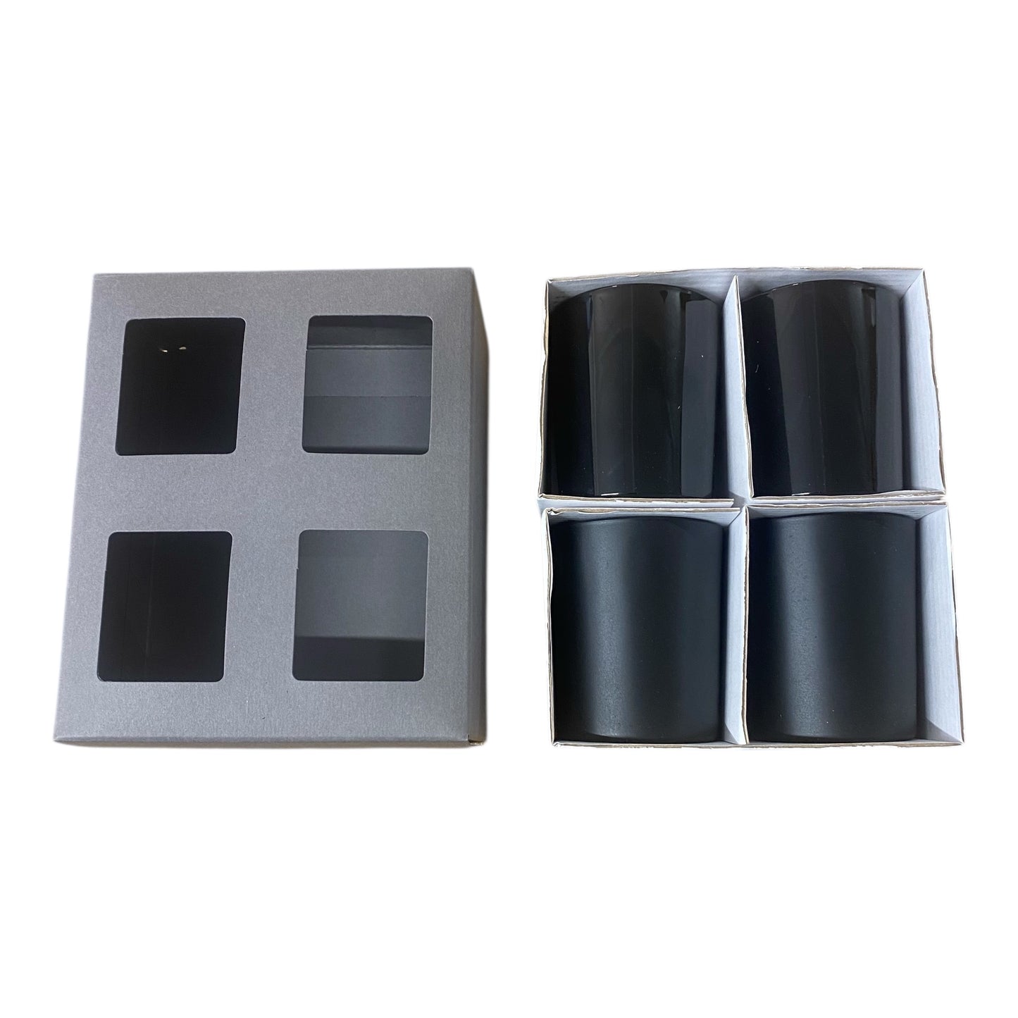 VOTIVE CANDLE BOX -  GREY FOR 4 X 9CL CANDLES (Pack of 10)