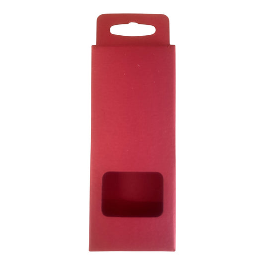 WAX MELT BOX FOR 50g Snap Bar with Window - RED