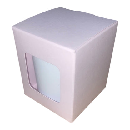 30CL CANDLE BOX - PINK WITH WINDOW AND REAR TUCK LID (Pack of 10)