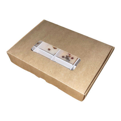 PIP BOX with window for 12 WAX MELTS - Eco Natural Kraft (Pack of 10)
