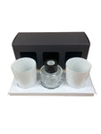 2 X 9CL VOTIVES AND 50ML DIFFUSER GIFT CANDLE BOX - BLACK (Pack of 10)
