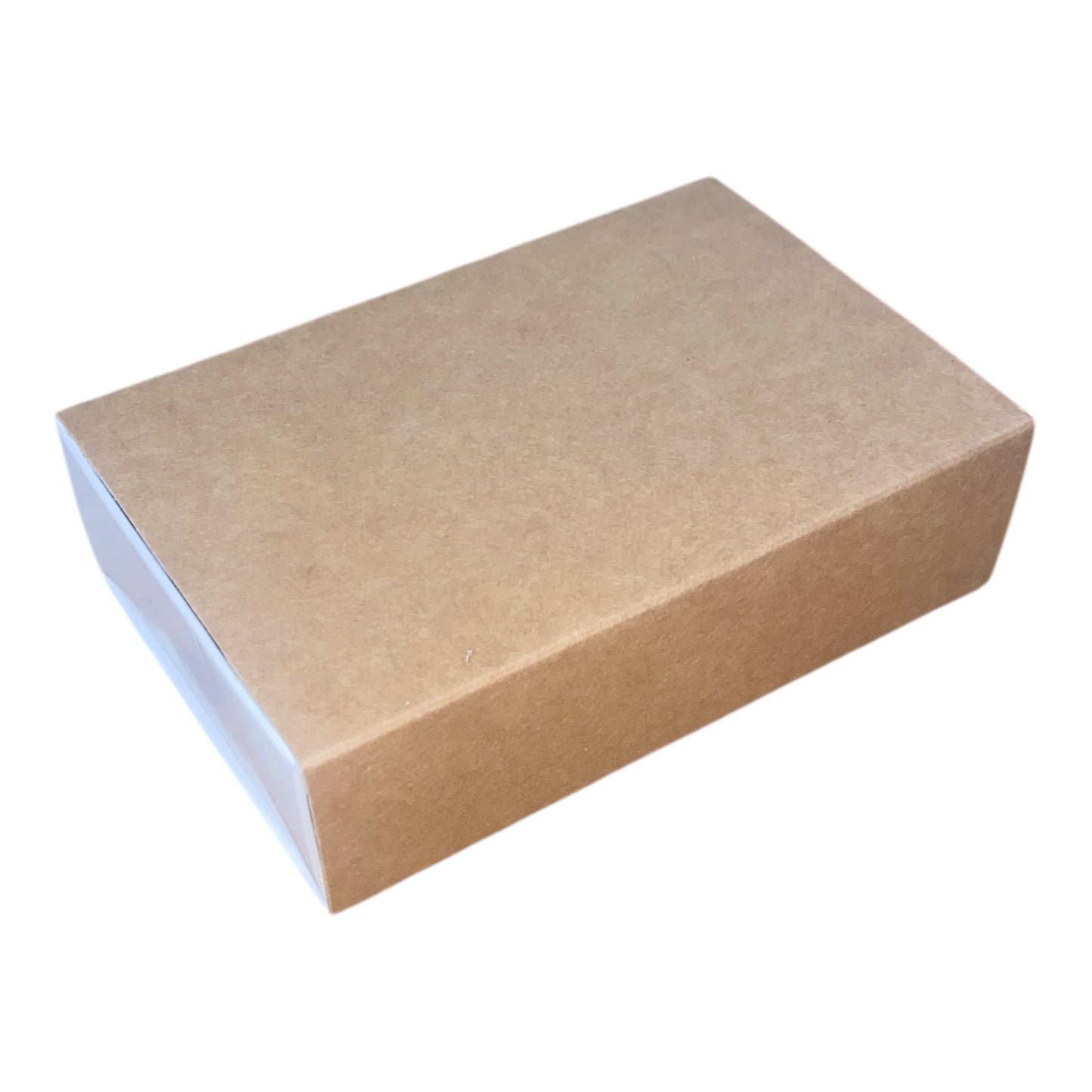 TEALIGHT CANDLE BOX WITH SLEEVE  for 6 Tealights - Eco KRAFT/WHITE BASE  (Pack of 10)