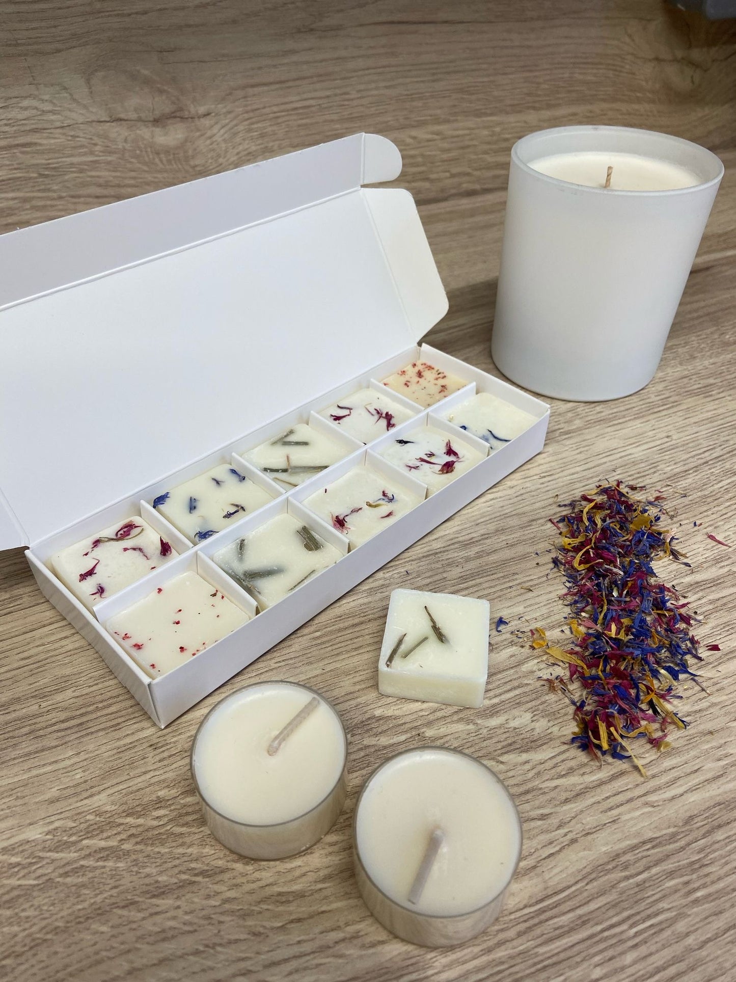 Digitally Printed WAX MELT PIP BOX WITH INSERT for 10 Melts - WHITE (Pack of 20)