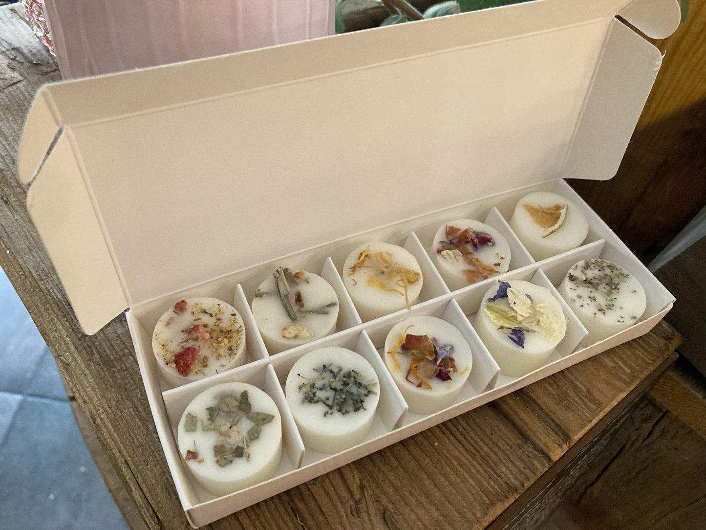Digitally Printed WAX MELT PIP BOX WITH INSERT for 10 Melts - WHITE (Pack of 20)