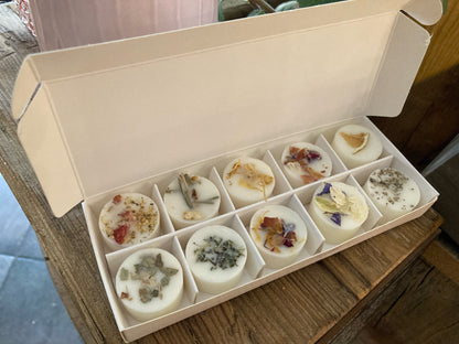 Digitally Printed WAX MELT PIP BOX WITH INSERT for 10 Melts - WHITE (Pack of 20)
