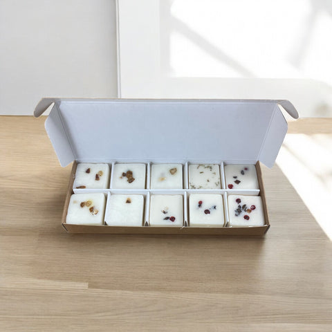 WAX MELT PIP BOX WITH INSERT for 10 Melts - eco kraft (Pack of 10)