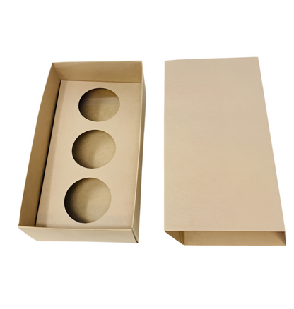 3 x 9cl Votive Candle Gift Box -Eco Natural KRAFT(Pack of 10)
