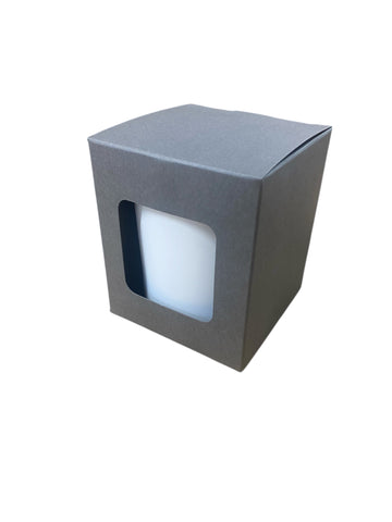 9CL CANDLE BOX with window - GREY (Pack of 10)