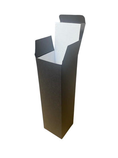100ml DIFFUSER BOX tall  - BLACK with WHITE e flute insert (Pack of 10)