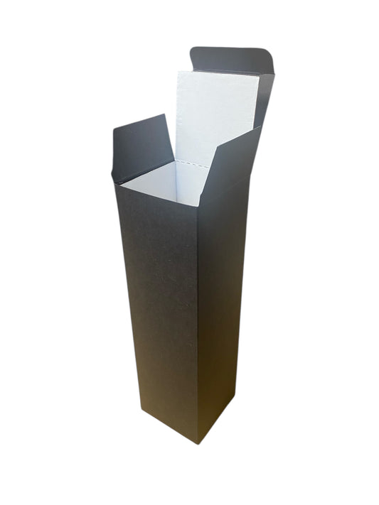 100ml DIFFUSER BOX tall  - BLACK with WHITE e flute insert (Pack of 10)