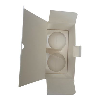 30cl CANDLE BOX  DUO GIFT BOX - WHITE (Pack of 10)
