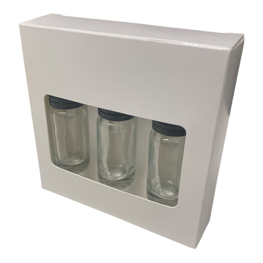10ml DROPPER BOTTLE TRIO BOX  - WHITE (Pack of 10)