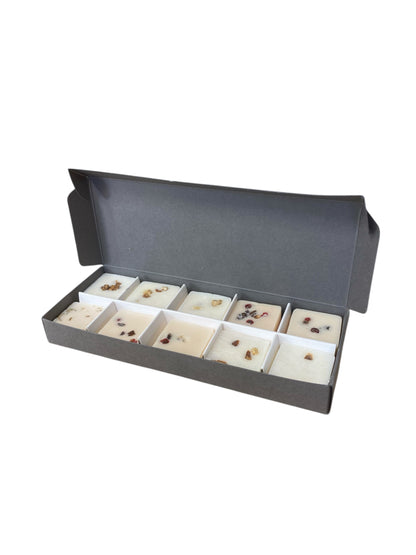 WAX MELT PIP BOX WITH INSERT for 10 Melts - GREY (Pack of 10)
