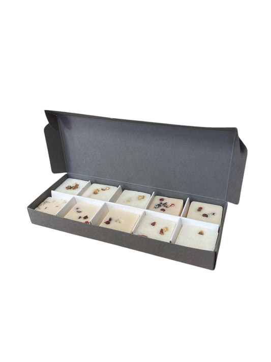 WAX MELT PIP BOX WITH INSERT for 10 Melts - GREY (Pack of 10)