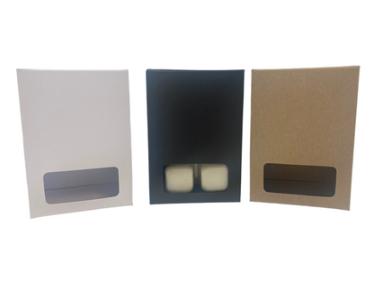 WAX MELT BOX FOR CLAM SHELL with Window - Eco Natural KRAFT