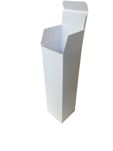 100ml DIFFUSER BOX tall  - WHITE with WHITE e flute insert Pack of 10)