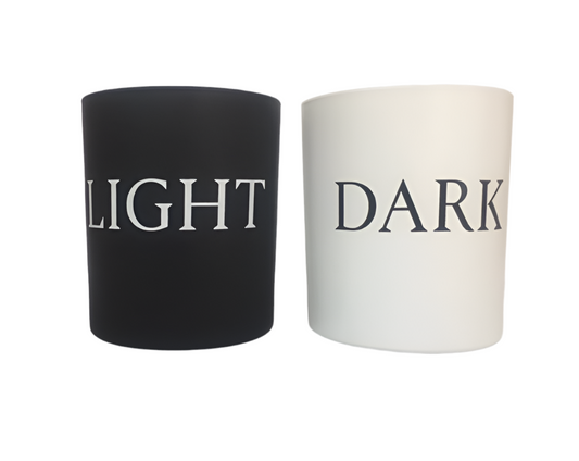 30cl Candle Glass MATT WHITE - Screen Printed (Glass included)