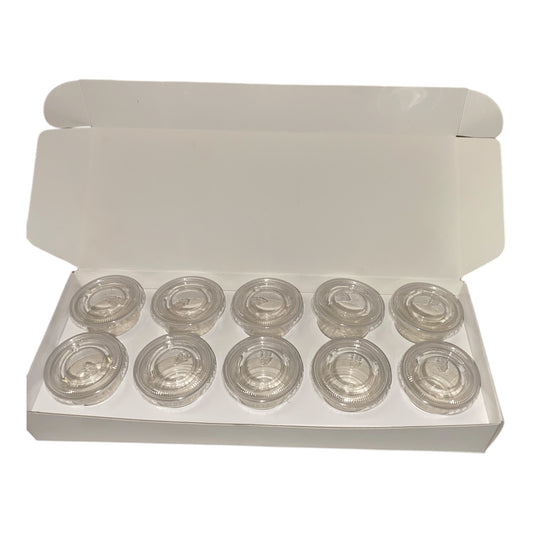 PIP BOX WITH INSERT for 10  Deli Pots - WHITE (Pack of 10)