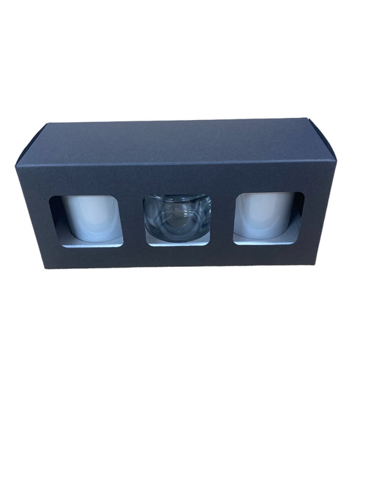 2 X 9CL VOTIVES AND 50ML DIFFUSER GIFT CANDLE BOX - BLACK (Pack of 10)