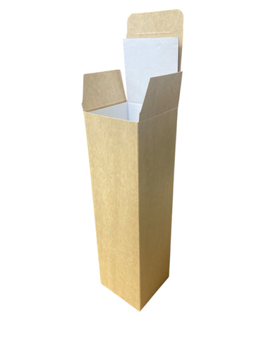 100ml DIFFUSER BOX tall  - Eco Natural Kraft with WHITE e flute insert Pack of 10)