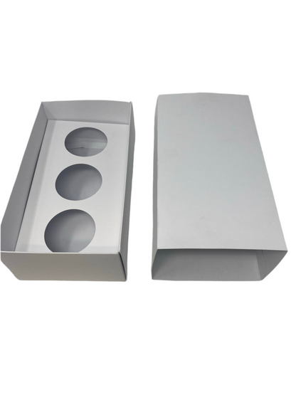 3 x 9cl Votive Candle Gift Box - WHITE (Pack of 10)