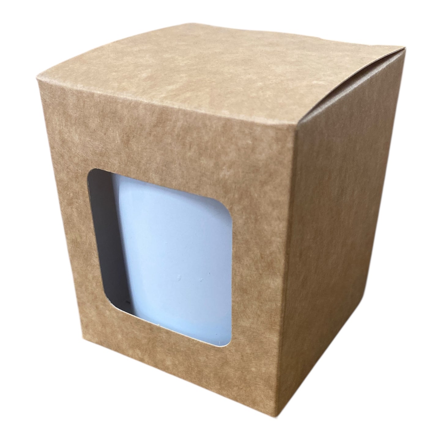30CL CANDLE BOX - ECO KRAFT WITH WINDOW AND REAR TUCK LID (Pack of 10)