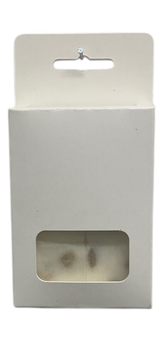 WAX MELT BOX FOR 6 Cube Snap Bar with Window - WHITE