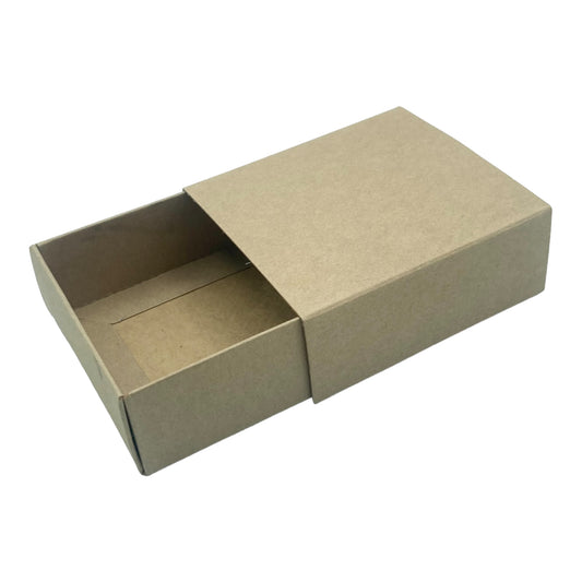 TEALIGHT CANDLE BOX WITH SLEEVE  for 6 Tealights - KRAFT (Pack of 10)