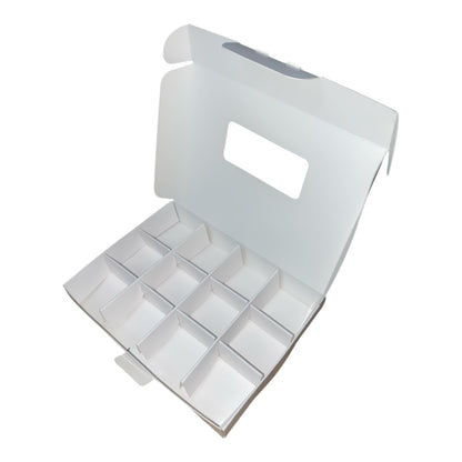PIP BOX with window for 12 WAX MELTS - WHITE (Pack of 10)