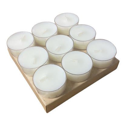 TEALIGHT CANDLE BOX for 9 tealights - Eco Natural KRAFT (Pack of 10)