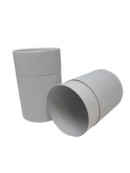 TUBE 83mm x 83mm x 112mm internal - WHITE (Box of 50). 30cl candle