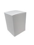 MINI/BABY GEO CANDLE BOX - WHITE WITH REAR TUCK LID and fluted insert
