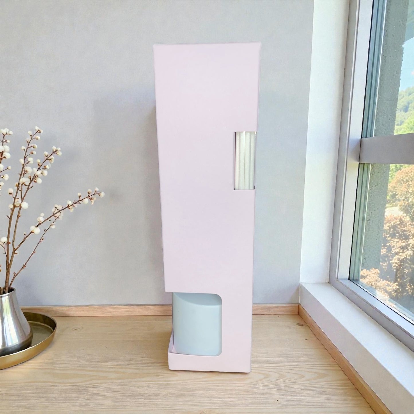 100ml DIFFUSER BOX tall  - PINK with corner window (Pack of 10)